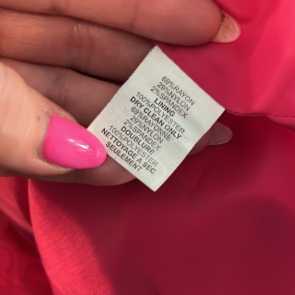 Trina Turk Sunnie Dress Keyhole Opening Sleeveless Pink Swizzle Size 2 Lace Slip - Picture 9 of 10